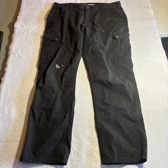 Carhartt Other - Carhartt Relaxed Straight Ripstop Double-Front Cargo Pant‎ Black Paint  38x31